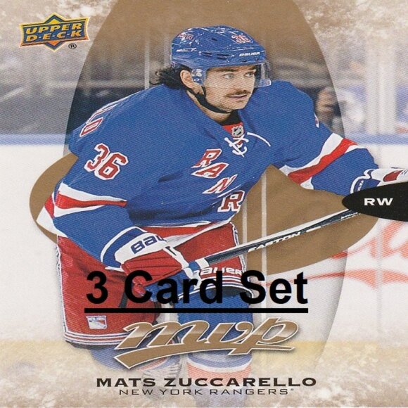 Mats Zuccarello New York Rangers Hockey Card Collection - 3 Card Set - Picture 1 of 4